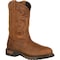 Rocky Original Ride Branson, Men's Waterproof Western Roper Boots, 9 M, Leather, 10 in Height FQ0002733 - alternate 1